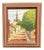 Kerstin Grufman, City Street with Church Tower, 1945, Oil Painting on Panel, Framed For Sale