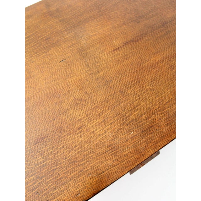 Antique Arts & Crafts Oak Desk For Sale - Image 16 of 18