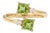 Dainty Peridot Double Stone Ring - Toi Et Moi Stacking Ring - August Birthstone Ring Us 7 For Sale