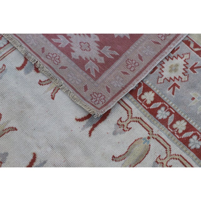 Beige 1970s Boho Style Hand Knotted Milas Area Rug For Sale - Image 8 of 12