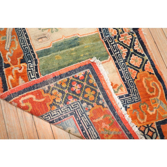Early 20th Century Early 20th Century Tibetan Saddlebag Textile Rug - 2'2" x 3'5" For Sale - Image 5 of 18