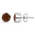 Contemporary .925 Sterling Silver 6MM Bezel Set Created Red Garnet Solitaire Stud Earrings For Sale - Image 3 of 5