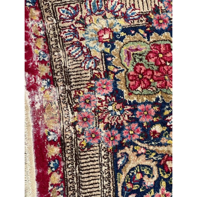 Large Mid-Century Distressed Kirman Rug, 1950s For Sale - Image 9 of 18
