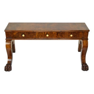 Antique Bench with Lions Paw Feet, 1890s For Sale