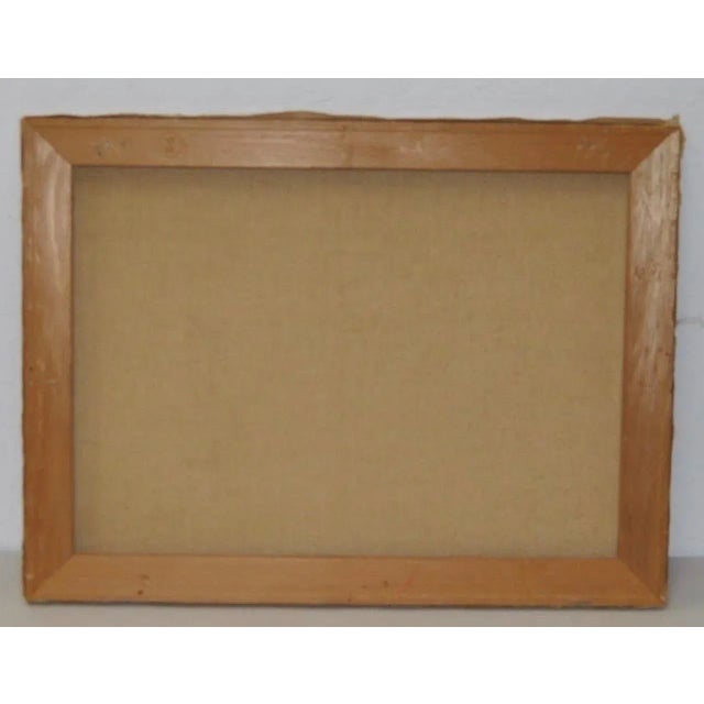 Roy Harrison Original Western Town Oil Painting c.1940 For Sale - Image 5 of 5