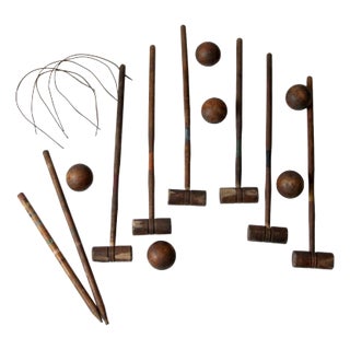 Antique Eclipse Croquet Box Set For Sale