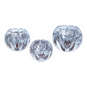 Vintage Graduated Crystal Lotus Tulip Bowls by Claus Josef Riedel, Set of Three (3)