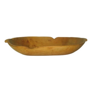 Long Primitive Wood Bread Dough Bowl Oval Trough For Sale