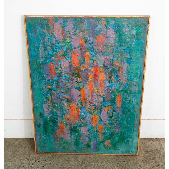 Mid Century Oil Painting George Constant Art Abstract Expressionism Large 40x30" For Sale - Image 12 of 12