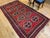 Textile Vintage Afghan Tekke Bokhara in Allover Geometric Pattern in Red, Navy, Gray, Ivory For Sale - Image 7 of 11