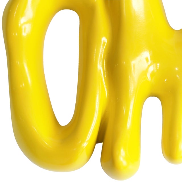 Plastic Omg 2 - Contemporary Pop Art Resin Text Wall Sculpture by Nayla Saroufim For Sale - Image 7 of 9