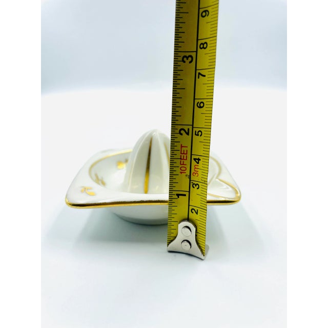 Limoges France Hand-Painted 1930s Petite Citrus Press For Sale - Image 12 of 13