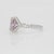 Pink Sapphire Ring With Earth Mined Diamonds Accents: Solid 14k Gold, Trillion, Size 6.75 For Sale In Columbus - Image 6 of 7