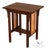 Antique Stickley Brothers Arts & Crafts Oak Side Table With Cane Panels For Sale