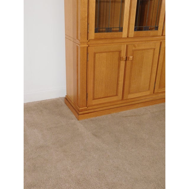 Frank Lloyd Wright Style Tiger Oak China Display Cabinet by Swartzendruber For Sale - Image 10 of 18