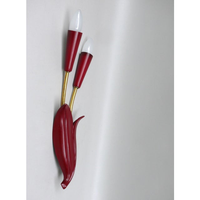 Vintage Floral Wall Lights, 1950s, Set of 2 For Sale - Image 16 of 18