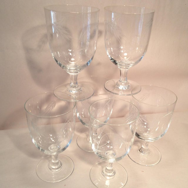 1970s Sasaki Mid-Century Wheat Pattern Glasses by Noritake - Set of 6 For Sale - Image 5 of 10