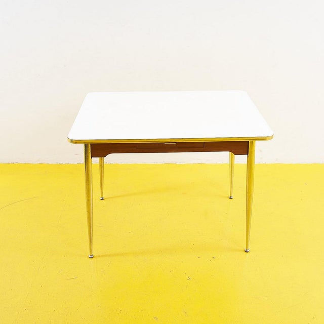 Mid-Century Modern Table with White Top For Sale - Image 10 of 10