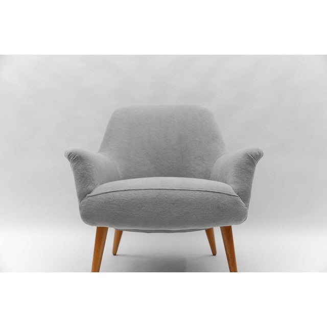 Set of Mid-Century Armchairs in Teddy Fabric, 1950s For Sale - Image 12 of 18