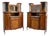 Pair Mahogany, Parquetry & Ormolu Credenzas With Beveled Glass C1890 For Sale