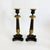 Elegant and stately early 19th century French Restoration period circa 1825-1835 neoclassical candlesticks showcase the...