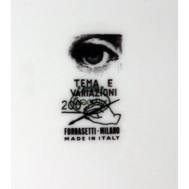 Fornasetti Themes & Variation Porcelain Plate, Number 200 For Sale - Image 9 of 10