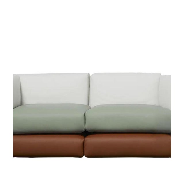 Pillow Four-Seater Sofa in Leather by Muller Van Severen for BD Barcelona For Sale - Image 3 of 17