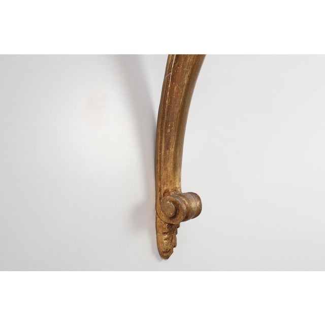20th Century Louis XV Giltwood Wall Console, France, 1950s For Sale - Image 4 of 12