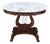 1970s 2 Victorian Revival Cherry Marble Top Lyre Harp Hall Entry Parlor Console Tables For Sale