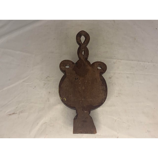 Wood Carved Wood Wall Mount Match Holder: Rope & Tassel Design For Sale - Image 7 of 10