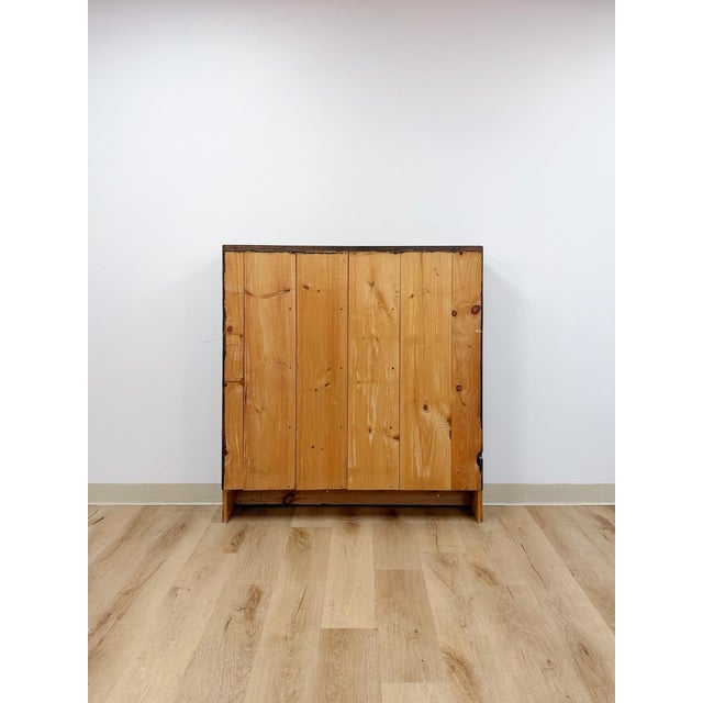 Vintage MCM Solid Walnut Four Shelf Bookcase Shallow Display MidCentury Shelving For Sale - Image 15 of 17