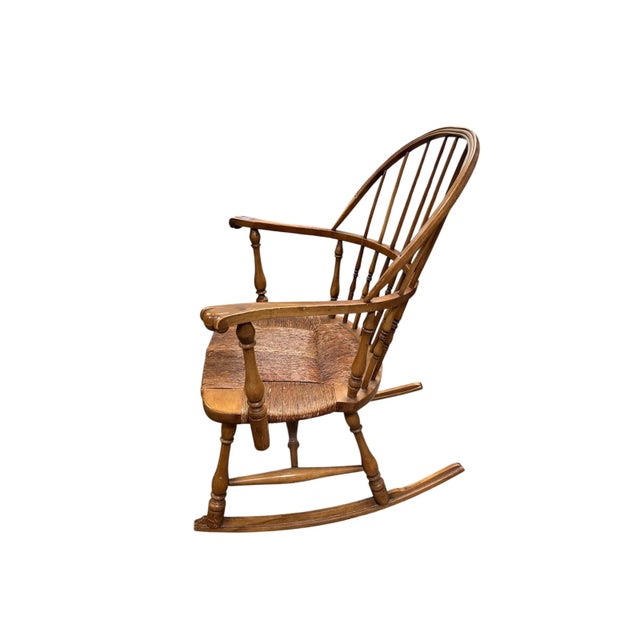 Antique Barnard & Simonds Co (Baker Furniture now) Wood Windsor Back Rocking Chair. Amazing sturdy construction and...
