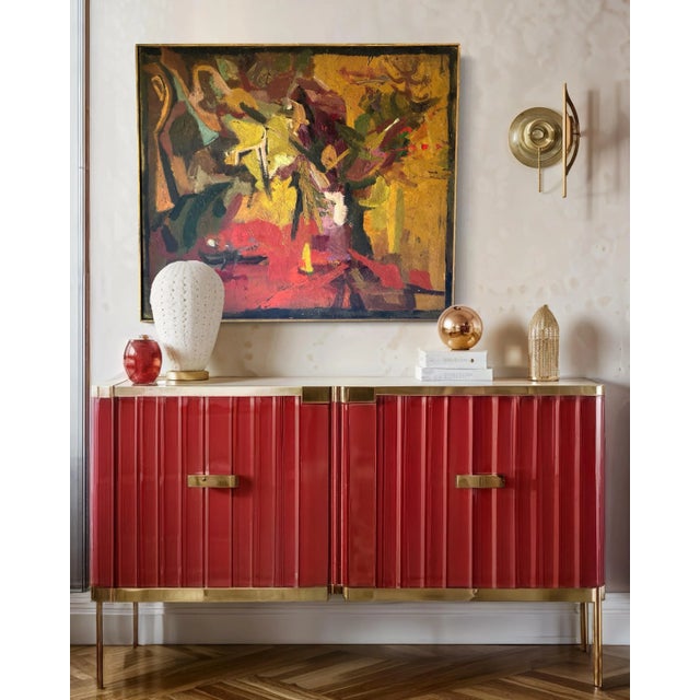 Abstract 1960s Abstract Expressionist Painting by Gladys Aller, American School, Framed For Sale - Image 3 of 12