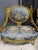 French Louis XV Blue Accent Chair With Gold Leaf For Sale - Image 10 of 12