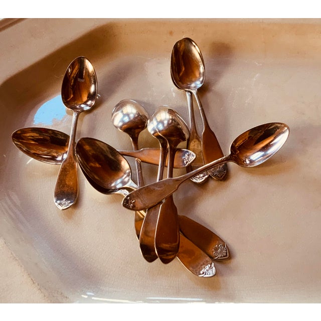 Metal Late 19th Century American Silver Plate Teaspoons- Set of 10 For Sale - Image 7 of 12
