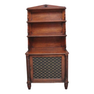Early 19th Century Oak Bookcase Cabinet For Sale