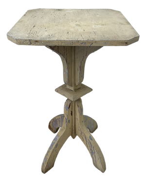 Antique Primitive Painted Wood Side Table