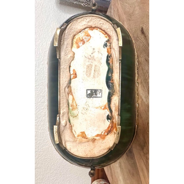 1910s Paul Milet Sèvres Green Flambé Jardiniere With Neoclassical Ormolu Mounts For Sale - Image 11 of 12