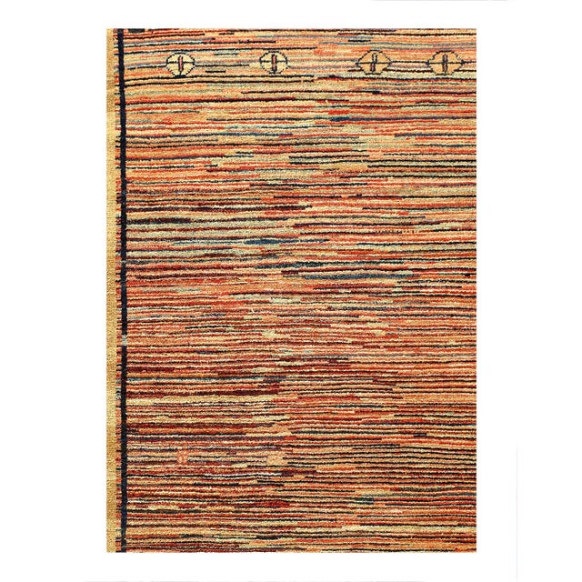 This is a hand-knotted Gabbeh rug from Pasargad DC. Hand-spun wool rug is lamb's wool and comes all naturally dyed. This...