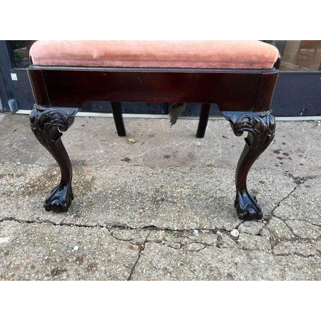 Early 20th Century Early 20th Century Chippendale Carved Mahogany Armchair For Sale - Image 5 of 11