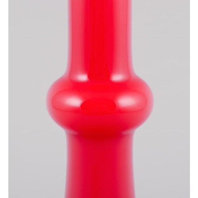Carnaby Vase in Red Art Glass by Per Lütken for Holmegaard, 1960s For Sale - Image 3 of 6