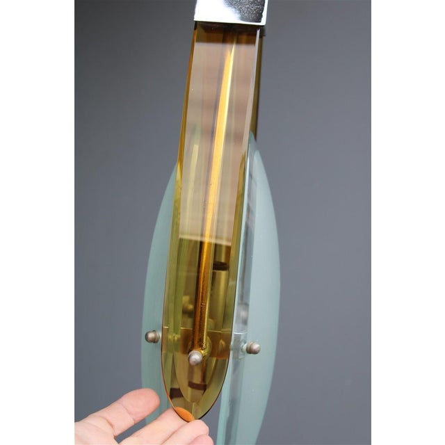 Mid-Century Modern Minimalist Orange Pendant from Fontana Arte, 1960s For Sale - Image 3 of 12