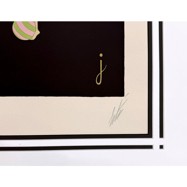 Serigraph in colors on paper from the Alphabet Suite. Hand signed by Erte lower right. Hand numbered 20/350 lower left....