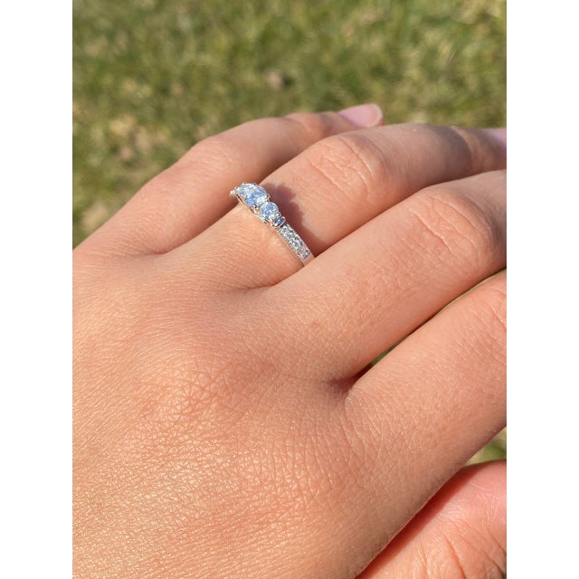 The Gateshead: Contemporary Past Present Future Natural Diamond Ring in White Gold For Sale - Image 11 of 11