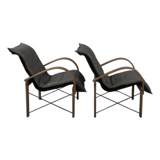 Leather Armchair by Tord Björklund for Ikea, 1980s For Sale