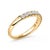 Contemporary 14K Yellow Gold 1/2 Cttw Round Diamond 11 Stone Classic Band - Size 7 For Sale - Image 3 of 6