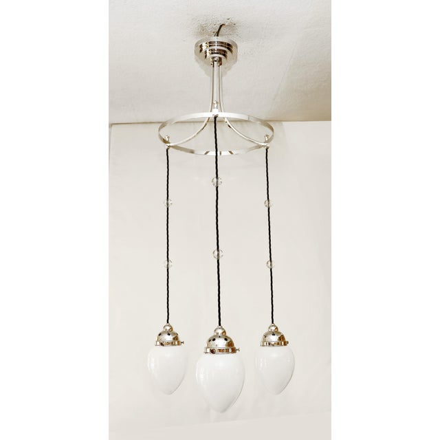 Art Nouveau Glasss Chandelier, 1890s For Sale - Image 6 of 9