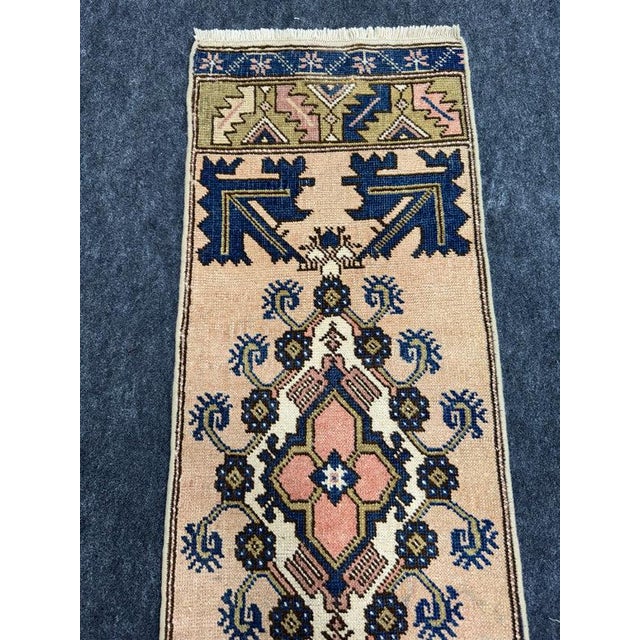 Turkish Yastik Rug 1'5" x 4'5" For Sale - Image 4 of 5