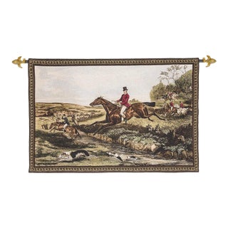 Full Cry Loom Woven Tapestry - 85 X 125 Cm (2'8" X 4'1") - Requires Rod Size 3 For Sale