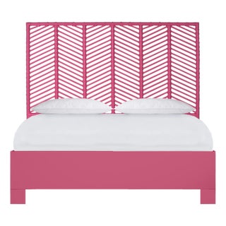 Liam Platform Bed Queen - Pink For Sale